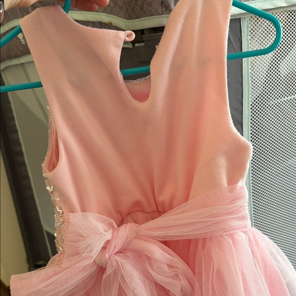 Charming Pink Lace Kids Dress - Picture 5 of 6